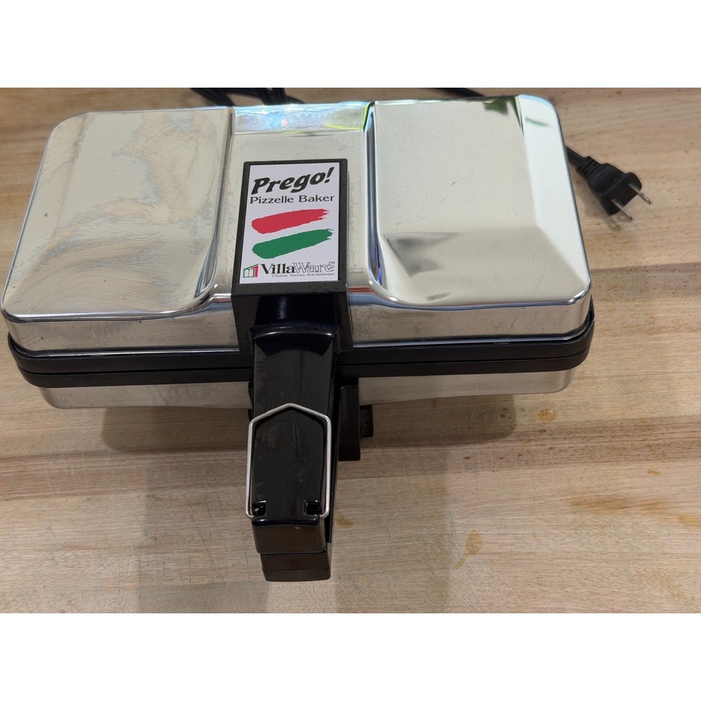 VillaWare Prego Pizzelle Baker 3600-NS Nonstick Italian Pizzelle Cookie Maker